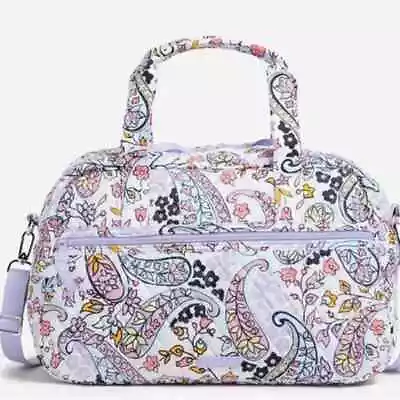 Vera Bradley Compact Traveler Bag Maddalena Paisley Soft Gym Carry All Tote • $54.99