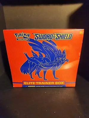 Pokemon TCG Sword And Shield Base Set Elite Trainer Box Zacian (Red ETB) New • $55