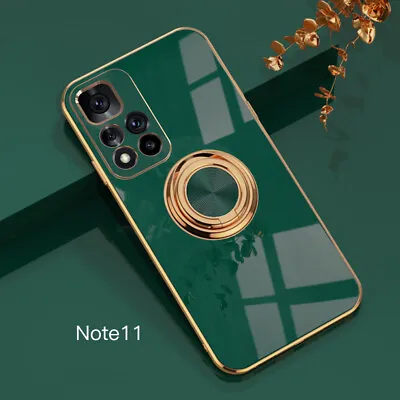 For Xiaomi Note 10 Pro Mi 11T 10T F3 K40 Plating Magnetic Ring Holder Case Cover • $7.76