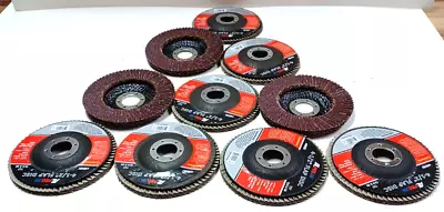 Sanding Wheel Disc Lot Of 10 4 1/2  Inch X 7/8  Flap 80 Grit Aluminum Oxide • $18.99