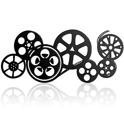 Metal Movie Reel Wall Art Abstract Antique Movie Theater Decor Beautiful Movie R • $19.08