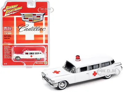1959 Cadillac Ambulance White 1/64 Diecast Model Car Johnny Lightning Jlcp7350 • $12.99
