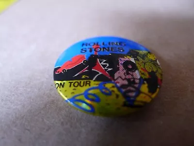 ROLLING STONES Pinback Button PIN Badge ON TOUR Vintage GLITTER • $6