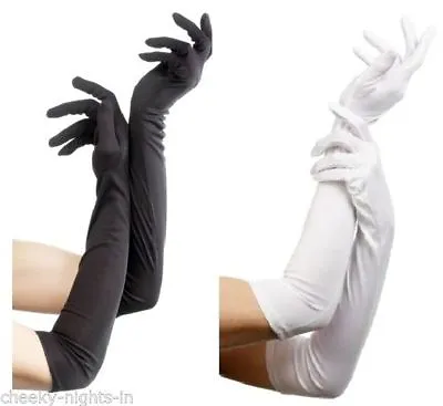 £3.99 • Buy Ladies Long  Elbow Evening Gloves Flapper 20s 30s Fancy Dress Opera Burlesque