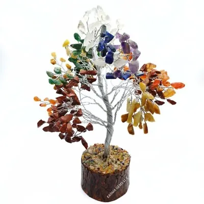 300 Beads MultiStone Wire Tree Crystal Money Tree Good Luck Prosperity Feng Shui • $14.99