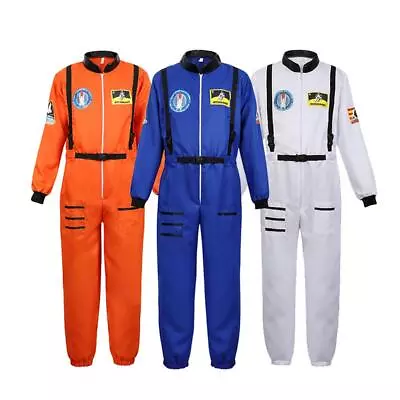 Astronaut Costume Space Suit For Adult Cosplay Costumes Zipper Uniform New • $47.30