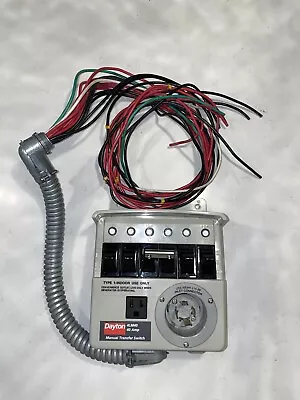 Dayton Manual Transfer Switch - 40 Amp -  120/240V  -  4LM40 - Indoor • $135