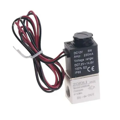 DC12V Electric Valve 2 Way 1/4  Direct-Acting Normally Closed Solenoid Valve • $7.50