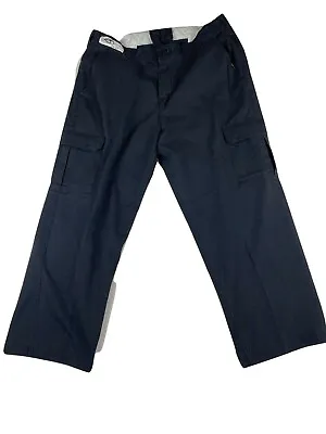 Navy Blue Cargo Pants Red Kap Cintas Unifirst Dickies Grade A Used • $14.99