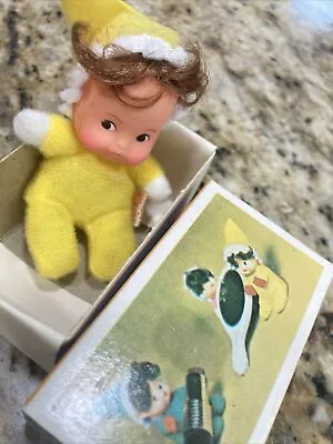 Vintage Little Miss Matchpack Doll Yellow Original Matchbox  Hong Kong Fun World • $15