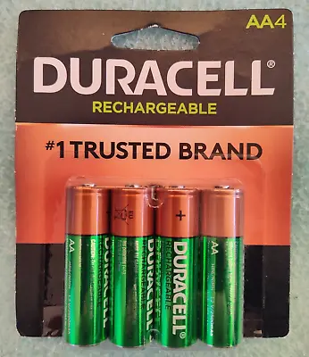 NEW DURACELL 4 AA RECHARGEABLE BATTERIES PACK 2500 MAh 1.2V • $19.99