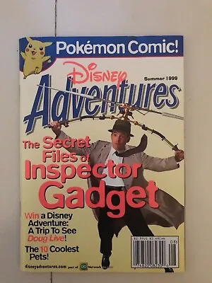 $5 • Buy VTG Disney Adventures Magazine SUMMER 1999 Inspector Gadget Pokemon Uncirculated