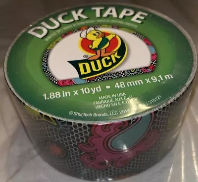 BLACK LACE PAISLEY Duck Brand Duck Tape Factory Sealed BNIP • $6.99