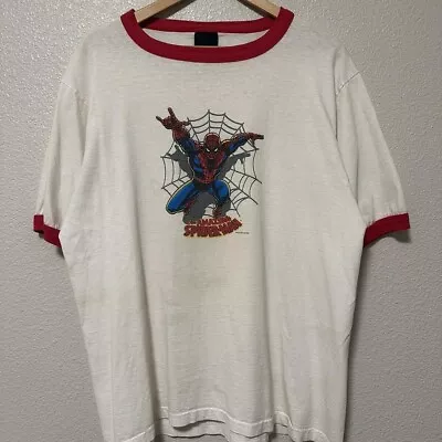 Vintage 00’s Spiderman Marvel Super Hero Changes T-Shirt Large Single Stitch • $40