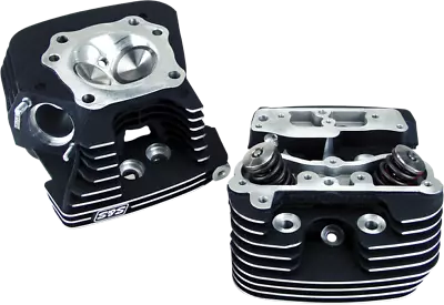 S&S S. Stock Cylinder Heads Black 89cc (90-1106) • $1549.76