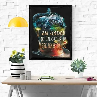 £3.99 • Buy Inspirational Art Print  Alice In Wonderland Quotes A4 Card Picture Poster