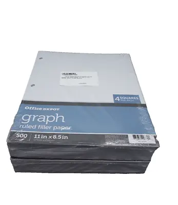 Office Depot Brand Quadrille-Ruled Notebook Filler Paper 8 1/2in X 11in White • $15