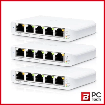 $179 • Buy Ubiquiti USW Flex Mini 5-Port Gigabit Switch - 3 Pack