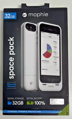 Mophie Space Pack 32GB Extra Storage Battery Case For IPhone 5 IPhone 5s White • $27.99