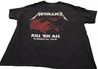 Metallica  Kill 'Em All   Summer 83 Tour XL T-shirt Tour Dates On The Back  • $20