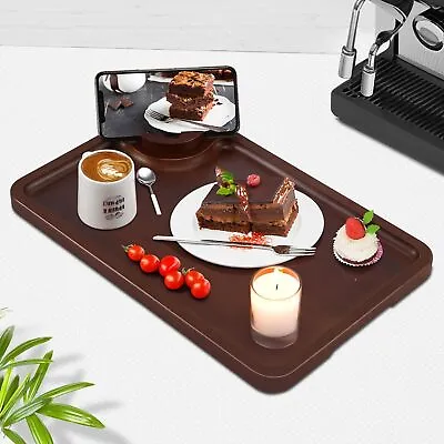 Bamboo Serving Tray Couch Tray With Phone Bracket Snack Tray Coffee Table Sofa • $8.88