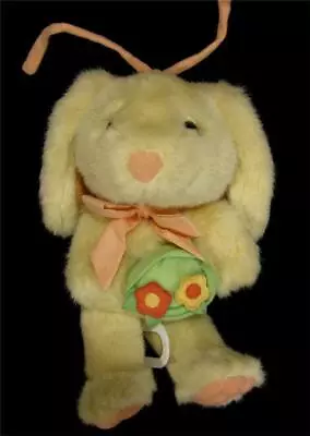 Pink Tan Bunny Musical Baby Crib Pull Lullaby Club Plush Stuffed Animal Toy • $12.75