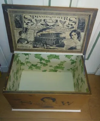 Vintage Style Wooden Storage Chest Box Trunk Advertising  • £50