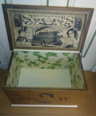 Vintage Style Wooden Storage Chest Box Trunk Advertising  • £50