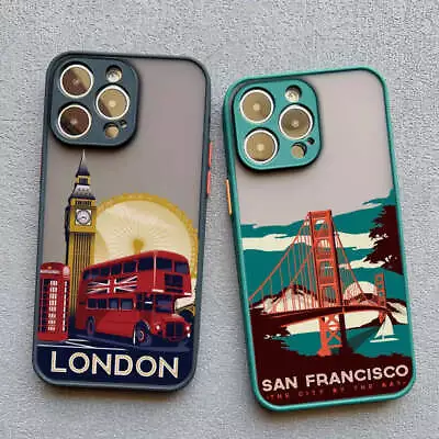 London Paris New York Scenery Building Phone Case For IPhone 15 14 13 Pro Max • £14.39