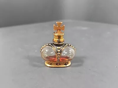 Vtg Prince Matchabelli Miniature Mini Perfume Bottle Gilded Crown Wind Song • $12.99