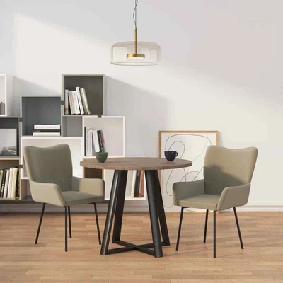 $149.99 • Buy Dining Chairs 2 Pcs Light Grey Velvet VidaXL