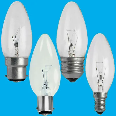 £11.99 • Buy 10x Clear Candle Dimmable Standard Light Bulbs 25W 40W 60W BC ES SBC SES Lamps