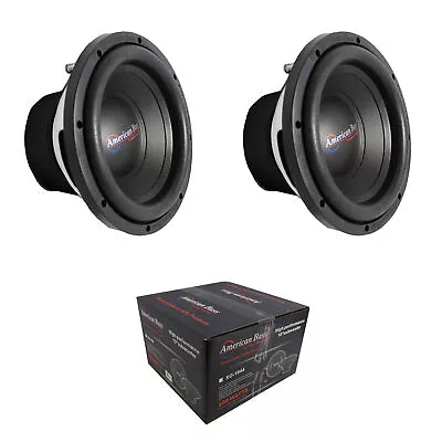 2x American Bass 10  Subwoofers 1200W 4 Ohm DVC Pro Car Audio XO-1044 White • $139.95