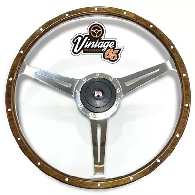 Vw T4 Camper Kombi Caravelle 17  Polished Wood Rim Steering Wheel & Boss Upgrade • $719.47