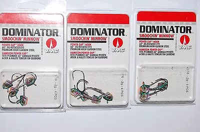 3 Packs Vmc Dominator Smoochin' Minnow Jigs 1/16oz Perch Jighead W/keeper • $12.95