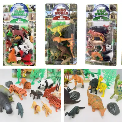 £8.99 • Buy Toy Animal Figures Toy Animal Sets Plastic Toy Animals Farm Ocean Wild Dinosaur 