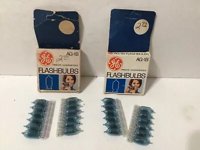 Lot Of 2 Vintage GE General Electric  AG-1B Flashbulbs In Boxes NOS • $6.50