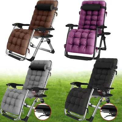 New Zero Gravity Reclining Deck Lounge Sun Beach Chair Outdoor Folding Camping • $138.99