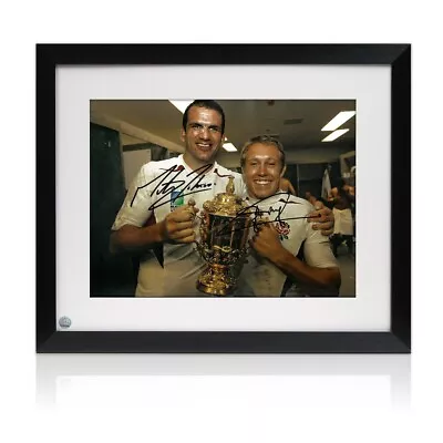 Jonny Wilkinson & Martin Johnson Signed 2003 Rugby World Cup Photo. Framed • $393.54