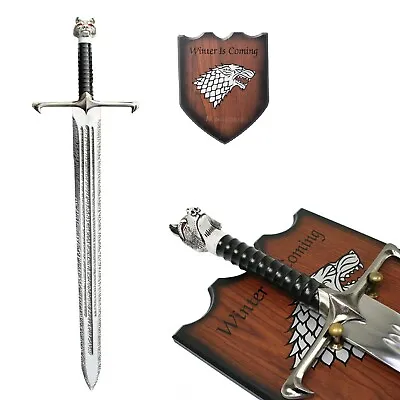 Game Of Thrones Long Claw King Jon Snow's Sword & Wall Plaque Metal Replica 42'' • $149.95