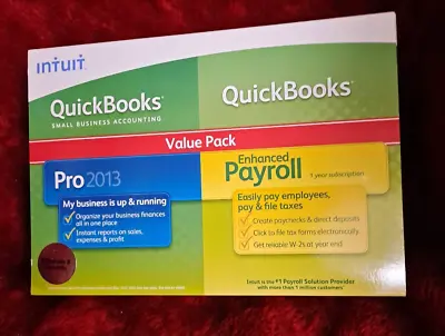 $400 • Buy Intuit Quickbooks Pro 2013 Full Version License Codes W/ Enhanced Payroll