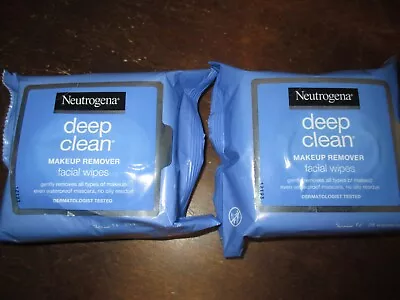 2x Neutrogena Deep Clean Makeup Remover Facial Cloths 25 Wipes • $11.99