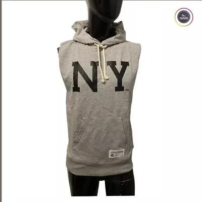 New York Yankees MLB Majestic Athletic Men Sleevless Grey Hoodie - Medium • £35