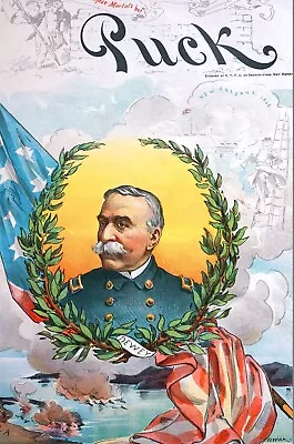 George Dewey Navy 1898 DISCIPLE Of FARRAGUT MANILA PHILIPPINES Puck Cover Print • $75