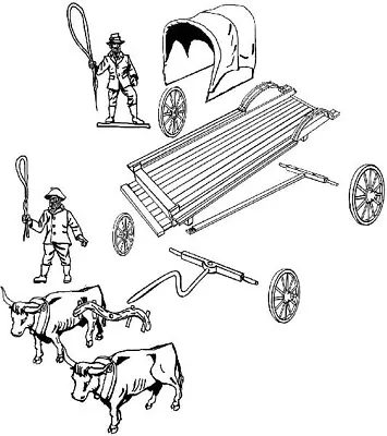 Hat British Colonial OX Wagon - 1/72 Scale Kit - 8286 - 1 Sprue • £4.75