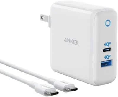 Anker PowerPort PD 60W GaN Fast Charger & USB-C To C Cable 6ft For Laptops & Mac • $21.50