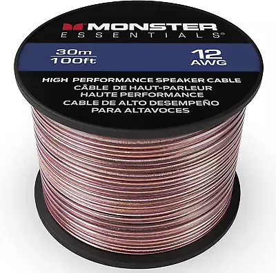 Monster XP Copper Clad Aluminum CCA Speaker Wire Cable Spool - [100FT] [12 Gauge • $60.13