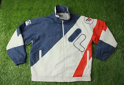 Fila Italy Original Rare Men Casual Vintage 90's Track Top Jacket Size L Large • $21.24