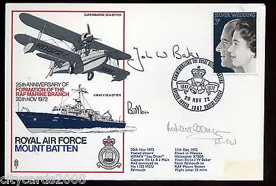 1972 Silver Wedding RAF Mountbatten Cover Crew Signed/ R Camrass W Yorks Regt • £9.99