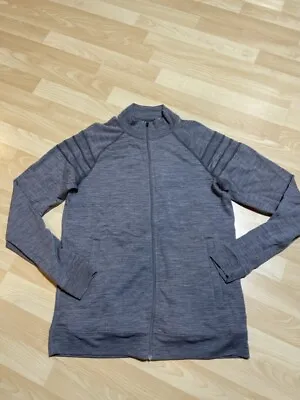 Mens Ibex Full Zip Wool Sweater Jacket Gray Size Small Flaw • $49.99